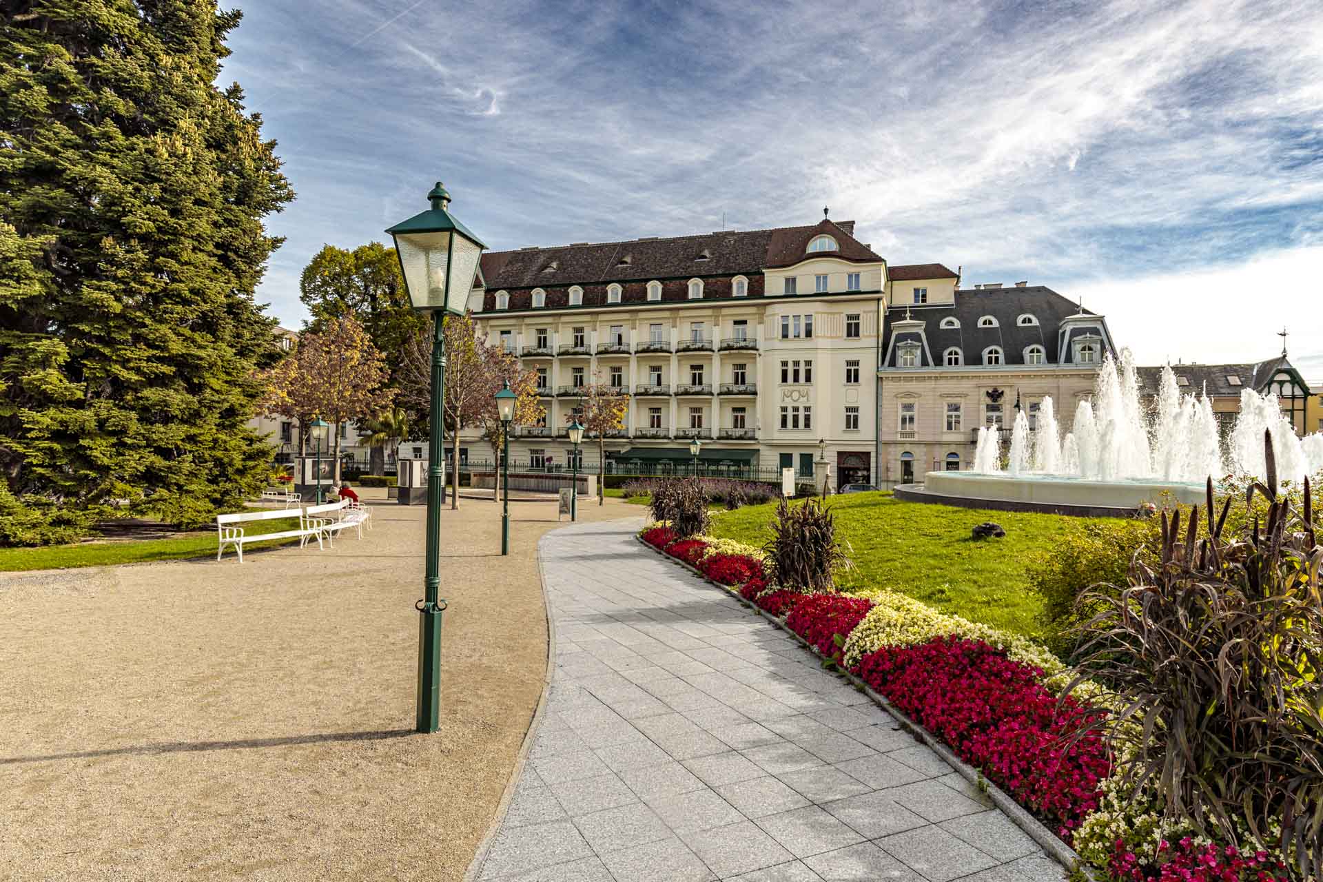 Blick vom Kurpark auf den Herzoghof